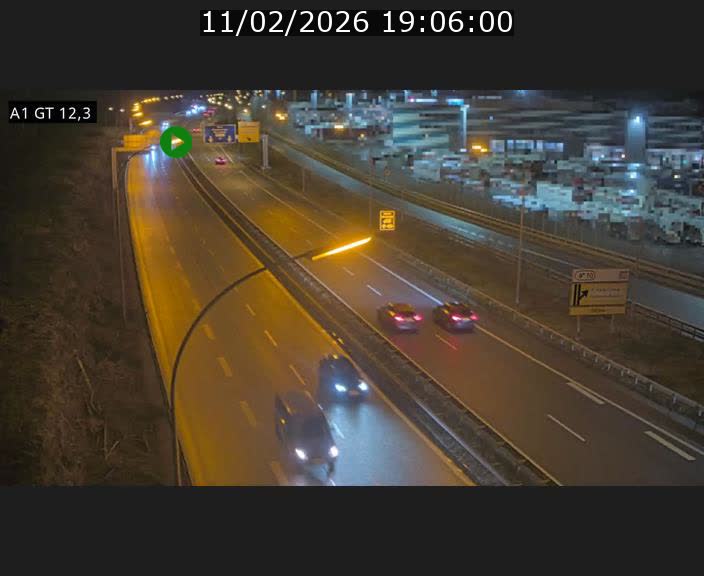 Traffic live webcam Luxembourg Senningerberg - A1 direction Allemagne - BK 12.3