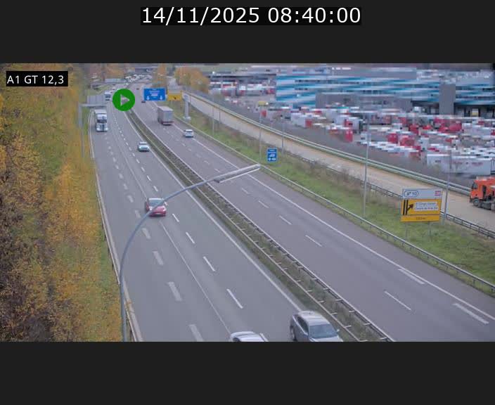 Traffic live webcam Luxembourg Senningerberg - A1 direction Allemagne - BK 12.3