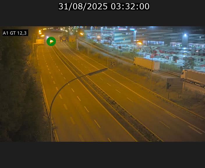 Traffic live webcam Luxembourg Senningerberg - A1 direction Allemagne - BK 12.3