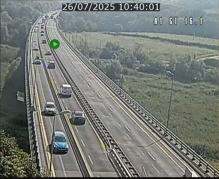 Traffic live webcam Luxembourg Niederanven - A1 direction Allemagne - BK 16.1