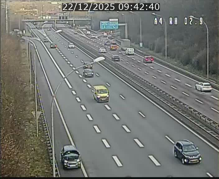 Webcam traffic A4 Luxembourg - BK 2.9 - Croix de Cessange (direction Luxembourg)