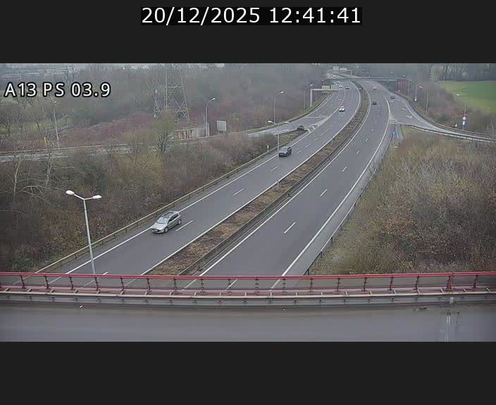 Traffic live webcam Luxembourg Differdange - A13 direction Esch-sur-Alzette - BK 3.9