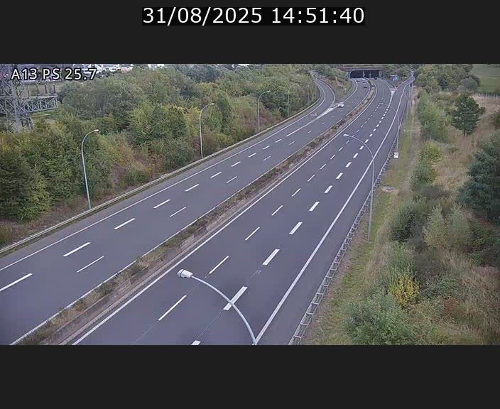 Traffic live webcam Luxembourg Frisange - A13 direction Allemagne - BK 26