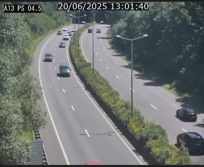Traffic live webcam Luxembourg Differdange - A13 direction Esch-sur-Alzette - BK 4.5