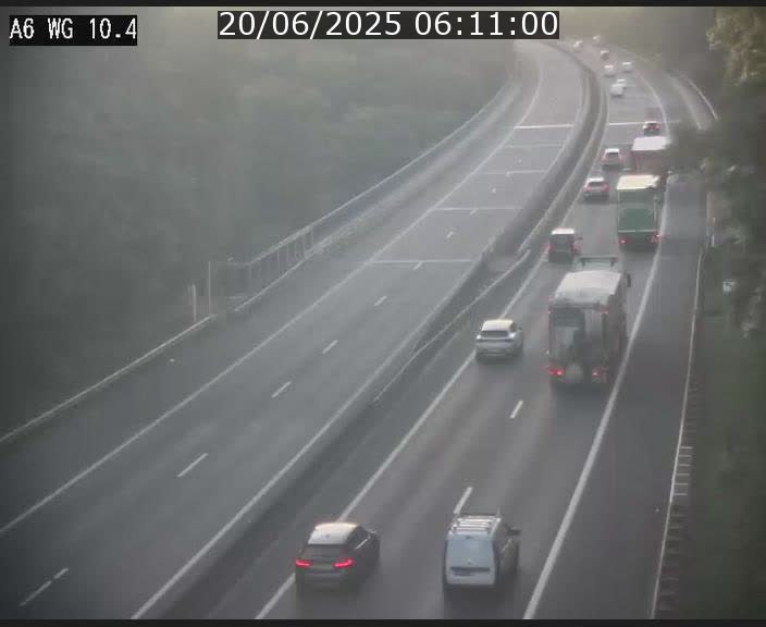 Traffic live webcam Luxembourg Mamer - A6 - BK 10.4 - direction Luxembourg/France/Allemagne