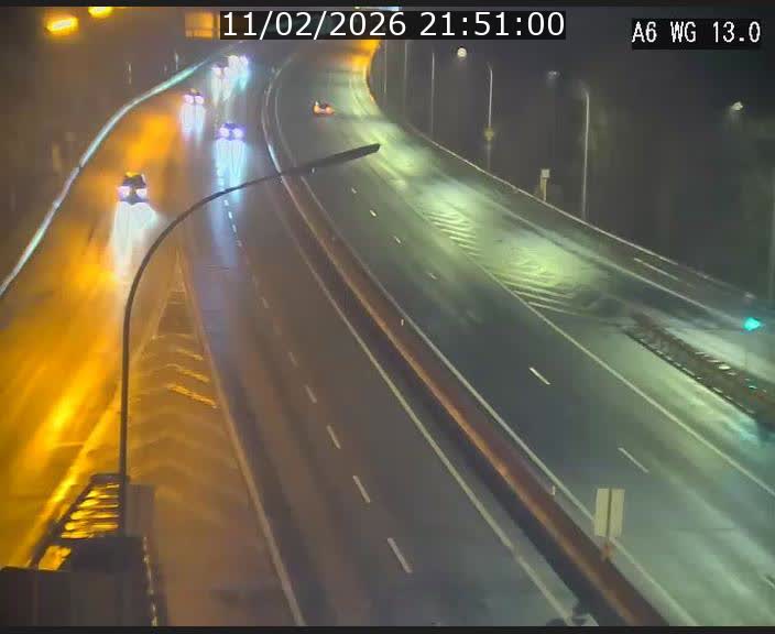Traffic live webcam Luxembourg Mamer - A6 - BK 13 - direction Luxembourg/France/Allemagne