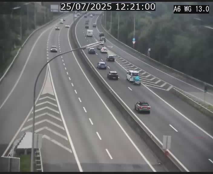 Traffic live webcam Luxembourg Mamer - A6 - BK 13 - direction Luxembourg/France/Allemagne