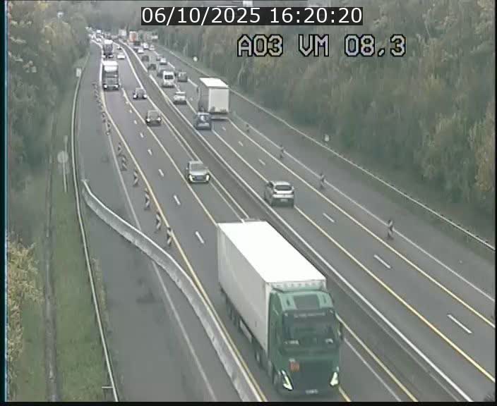 Traffic live webcam Luxembourg Bettembourg - A3 - BK 8.3 - direction France
