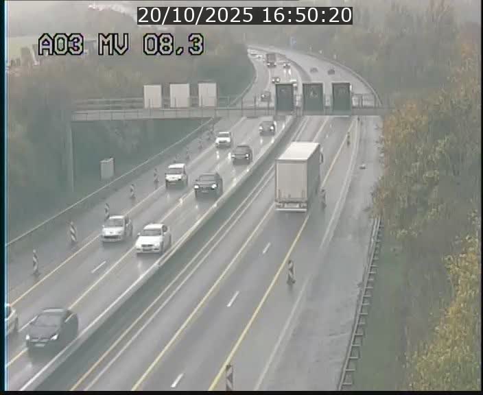 Webcam Autoroute après la Croix de Bettembourg en direction de Luxembourg sur l'A3