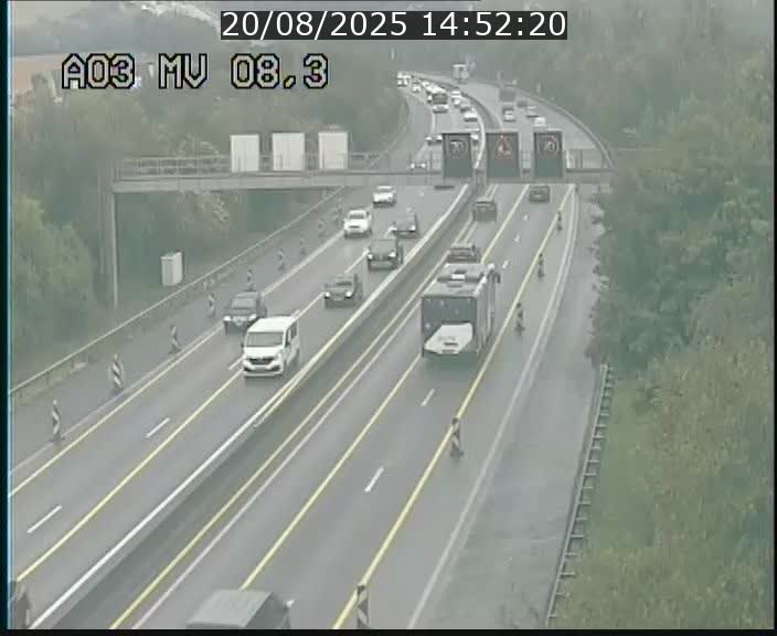 Webcam Autoroute après la Croix de Bettembourg en direction de Luxembourg sur l'A3