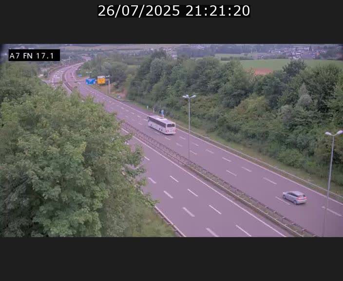 Caméra trafic Luxembourg - A7, Merscherbierg direction Mersch