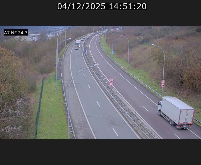 Caméra trafic Luxembourg - A7, Schieren direction Mersch