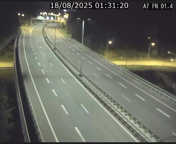 Caméra autoroute Luxembourg A7 - Tunnel Stafelter - direction Echangeur Grünewald