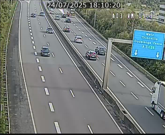 Webcam Autoroute à la Croix de Bettembourg - A3 - BK 9.9 - direction France