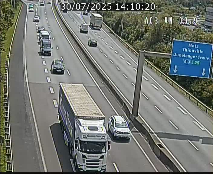 Webcam Autoroute à la Croix de Bettembourg - A3 - BK 9.9 - direction France