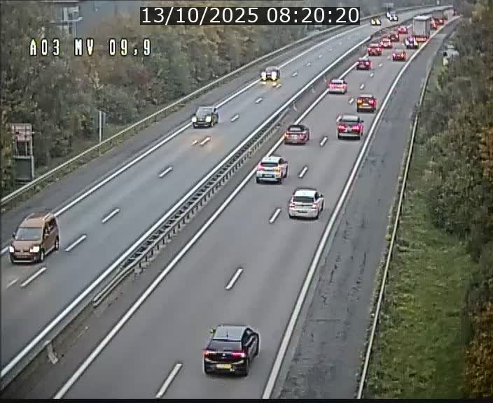 Webcam Autoroute à la Croix de Bettembourg - A3 - BK 9.9 - direction Luxembourg-Ville