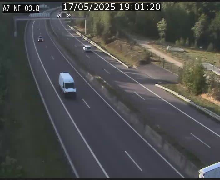 Webcam autoroute A7 au Luxembourg à la sortie du Tunnel Stafelter vers le Nord