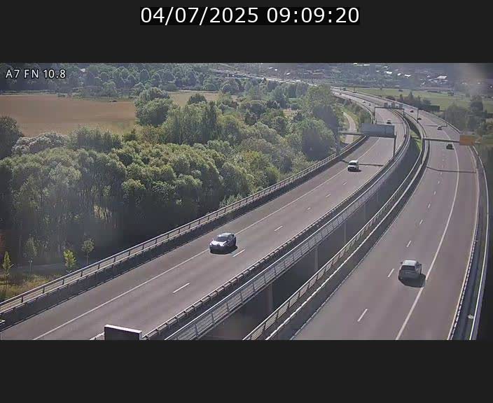 Caméra trafic Luxembourg - A7, Tunnel Gousselerbierg, sortie sud, direction rond-point Lorentzweiler (BK 10.8)