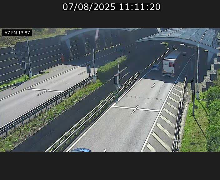 Caméra trafic Luxembourg - A7, Tunnel Gousselerbierg, entrée nord, direction Lorentzweiler