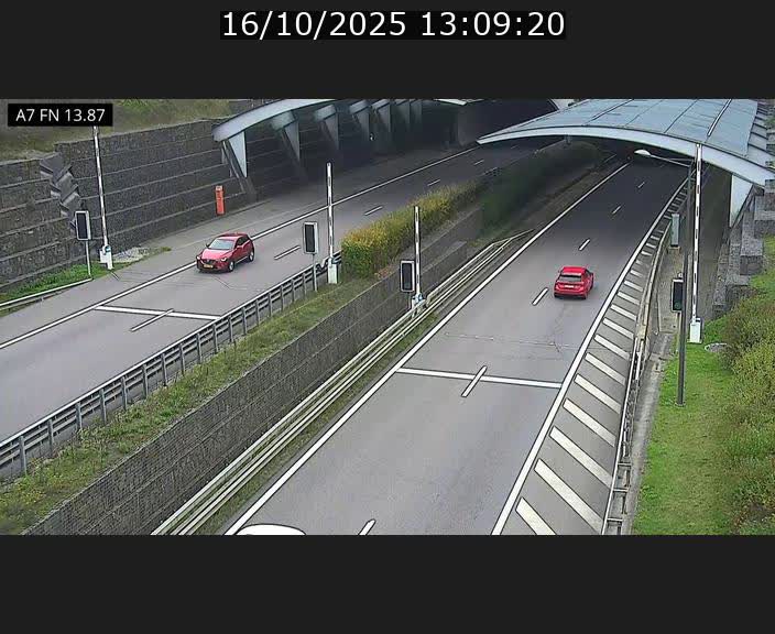 Caméra trafic Luxembourg - A7, Tunnel Gousselerbierg, entrée nord, direction Lorentzweiler