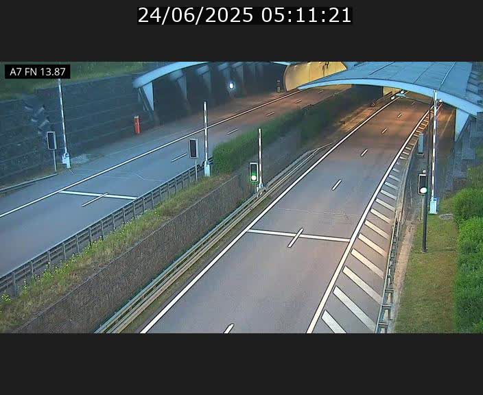 Caméra trafic Luxembourg - A7, Tunnel Gousselerbierg, entrée nord, direction Lorentzweiler
