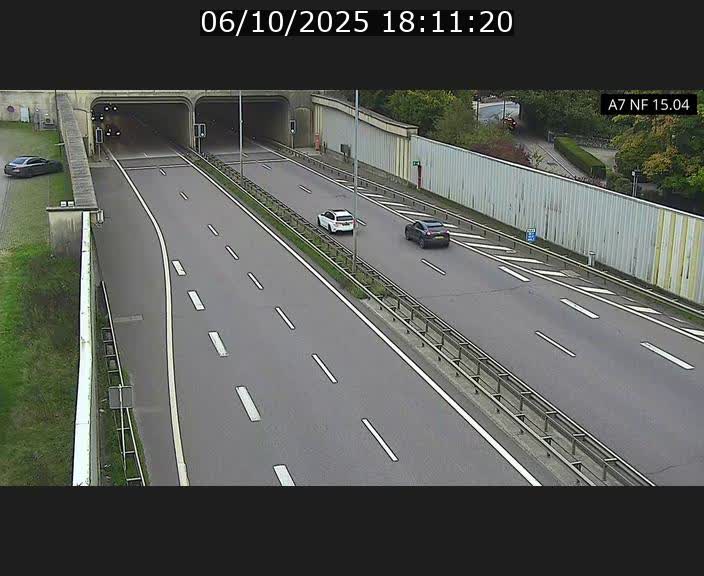Caméra trafic Luxembourg - A7, Tunnel Mersch, entrée sud, direction Ettelbruck
