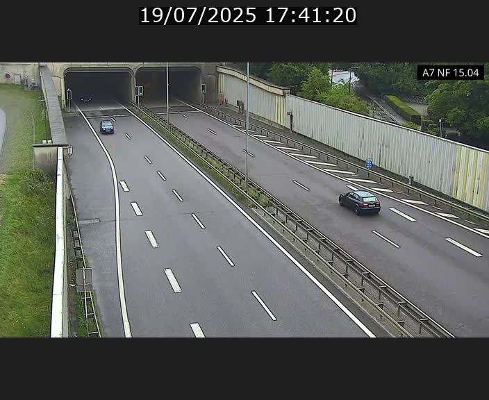 Caméra trafic Luxembourg - A7, Tunnel Mersch, entrée sud, direction Ettelbruck