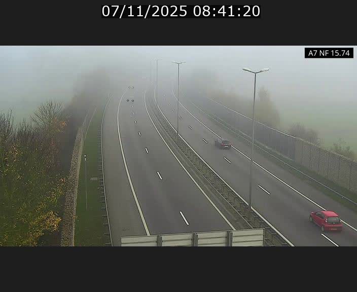 Caméra trafic Luxembourg - A7, Tunnel Mersch, entrée nord, direction Lorentzweiler