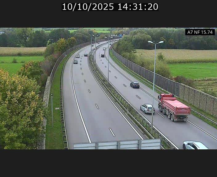 Caméra trafic Luxembourg - A7, Tunnel Mersch, entrée nord, direction Lorentzweiler
