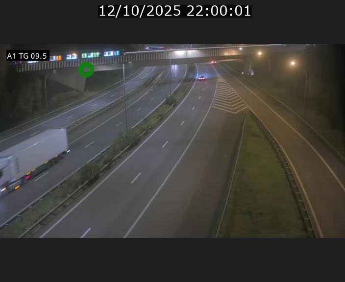 Traffic live webcam Luxembourg Jonction Grünewald - A1 direction Luxembourg-ville - BK 9.5
