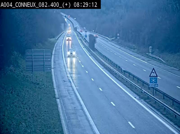 Webcam à hauteur de Conneux sur l'E411 en direction du sud de la Belgique