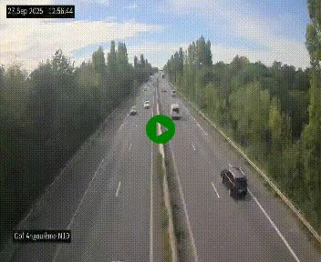 Webcam routière à la fin de la N10, en périphérique ouest d'Angouleme, proche de la jonction avec l'A10