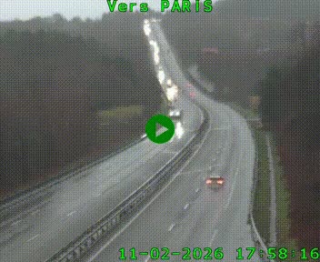 Caméra routière sur l'autoroute A20 à Bessines-sur-Gartempe. Vue orientée vers Paris