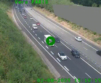 Caméra routière sur l'autoroute A20 à Saint-Pardoux-l'Ortigier, à la jonction avec l'A89. Vue orientée vers Paris