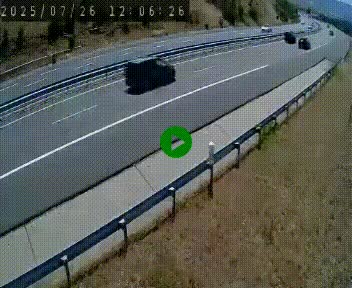 Caméra autoroutière France - A75, Engayresque, entre Millau et Séverac-le-Chateau, en direction de Montpellier