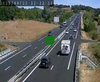 Caméra autoroutière France - A75, Coren, en direction de Montpellier