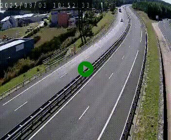 Caméra autoroute A75 à hauteur du col du rocher blanc en direction de Montpellier