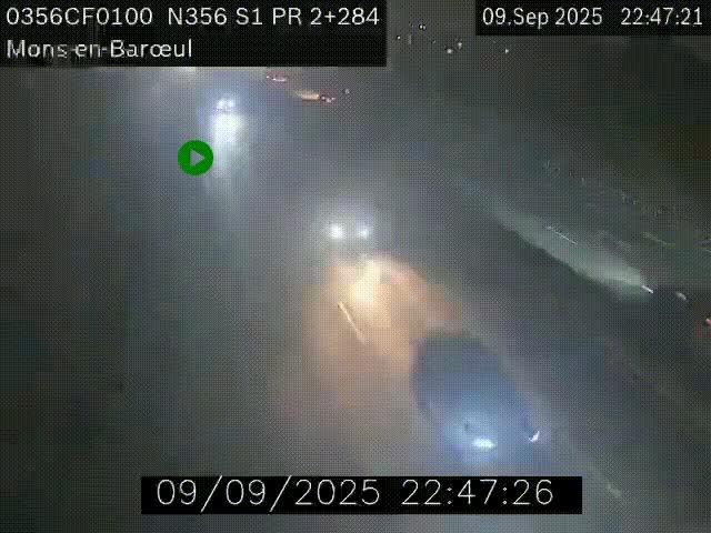 Webcam à l'entrée de Lille en direction du périphérique, à proximité de Mons-en-Baroeul sur la N356