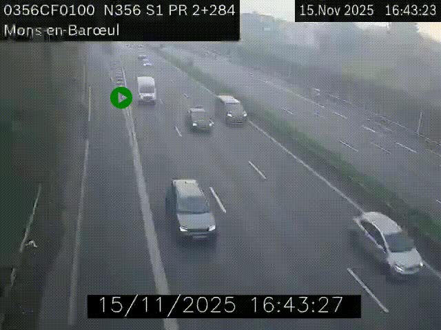 Webcam à l'entrée de Lille en direction du périphérique, à proximité de Mons-en-Baroeul sur la N356