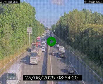 Webcam sur le périphérique de Nantes (N844) entre la Porte de Saint-Luce et la Porte d'Anjou, à l'est de la ville