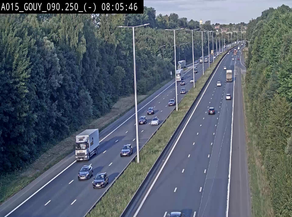 Webcam autoroute Belgique - Gouy-lez-piéton - E42 - BK 90.3