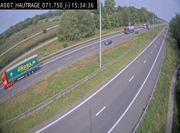 Webcam autoroute Belgique - Hautrage - E19 - BK 71.7