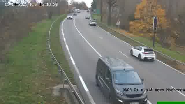 Webcam sur la D603 située à proximité de Saint-Avold. Vue orientée vers Macheren.