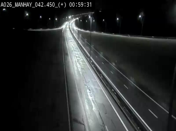 Webcam autoroute A26/E25 à hauteur de Manhay, à la jonction avec la N651 en direction de Luxembourg - BK 42.4