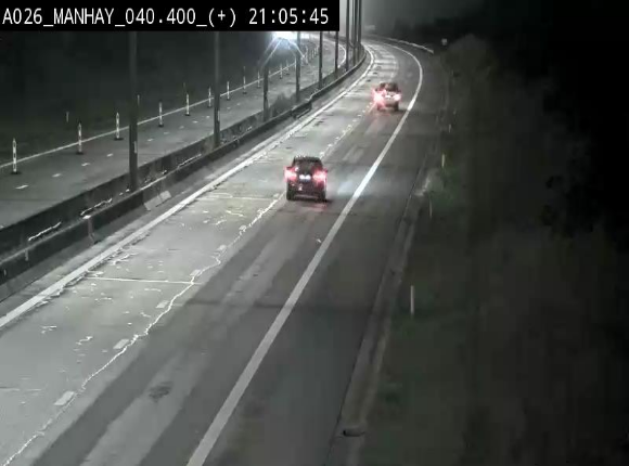 Webcam autoroute A26/E25 à hauteur de Manhay, avant la jonction avec la N651 en direction de Luxembourg - BK 40.4
