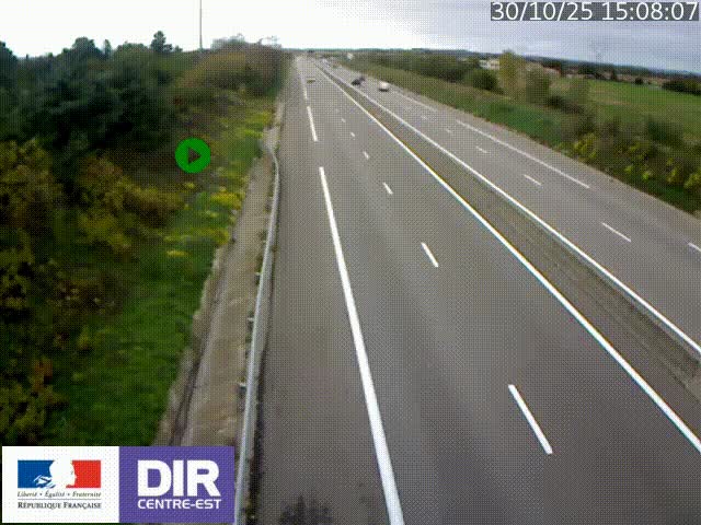 Webcam sur le contournement de Valence, sur la Nationale 7, à la jonction avec la N532, caméra orientée vers Grenoble