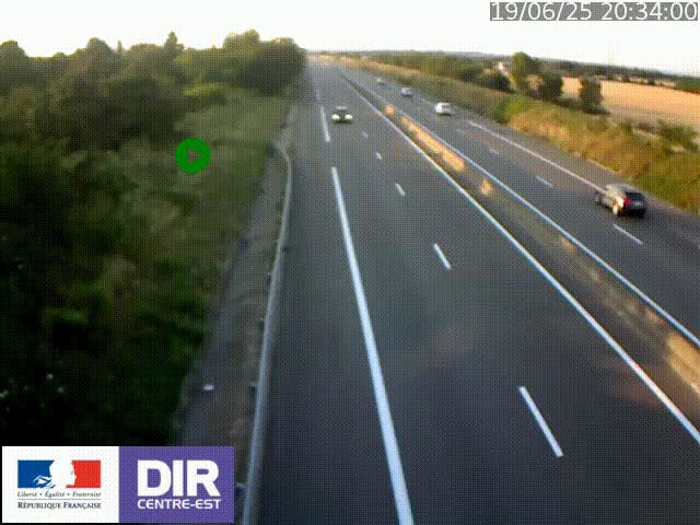 Webcam sur le contournement de Valence, sur la Nationale 7, à la jonction avec la N532, caméra orientée vers Grenoble