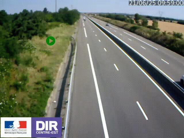 Webcam sur le contournement de Valence, sur la Nationale 7, à la jonction avec la N532, caméra orientée vers Grenoble