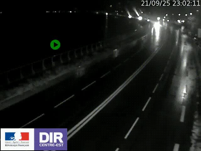Webcam sur le quai Parjot à Vienne, aux Portes de Lyon, sur la Nationale 7, à la jonction avec le boulevard du Rhône-nord (D1407), caméra orientée vers Lyon
