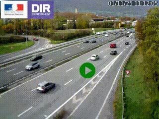 Webcam sur la Nationale 201 à hauteur de la sortie Chambéry-Nord, avant à la jonction entre l'A41 et l'A43, en direction de Lyon